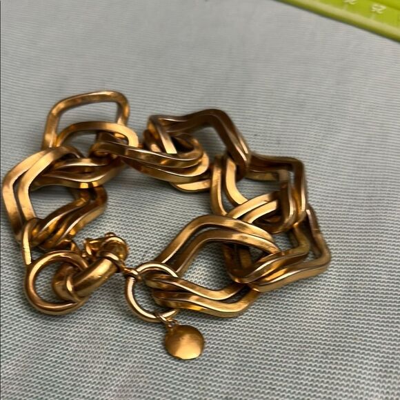 J. Crew Gold Chain-Link Bracelet with Bold Design - Picture 7 of 12